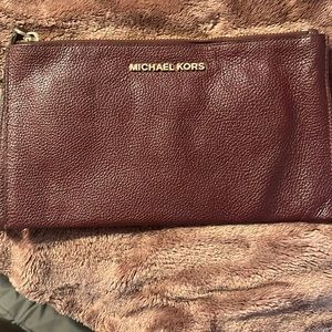 MK Leather wristlet